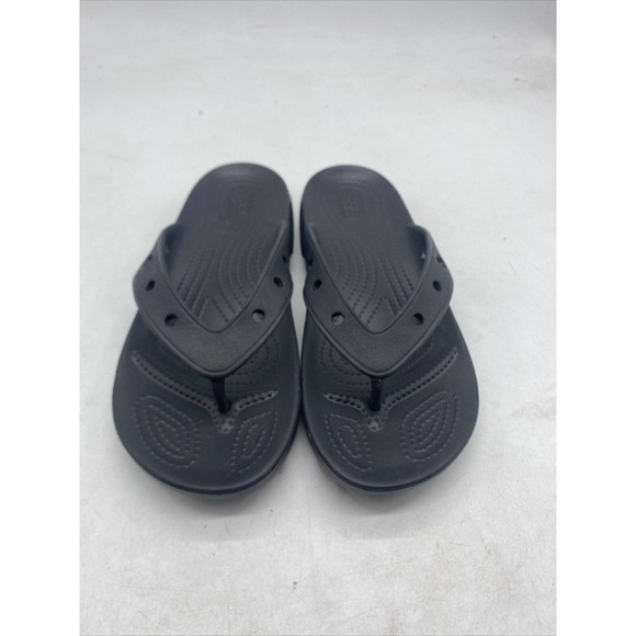 Crocs Men\'s Size 7 Black Iconic Comfort Flip Flop Thong Slip-on Sandal D3 main image 4